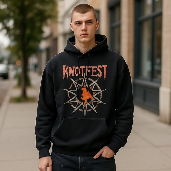 Slipknot Knotfest Black Hoodie Sweatshirt Size XL 2022 - Picture 1 of 7